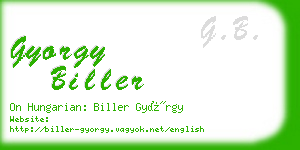 gyorgy biller business card